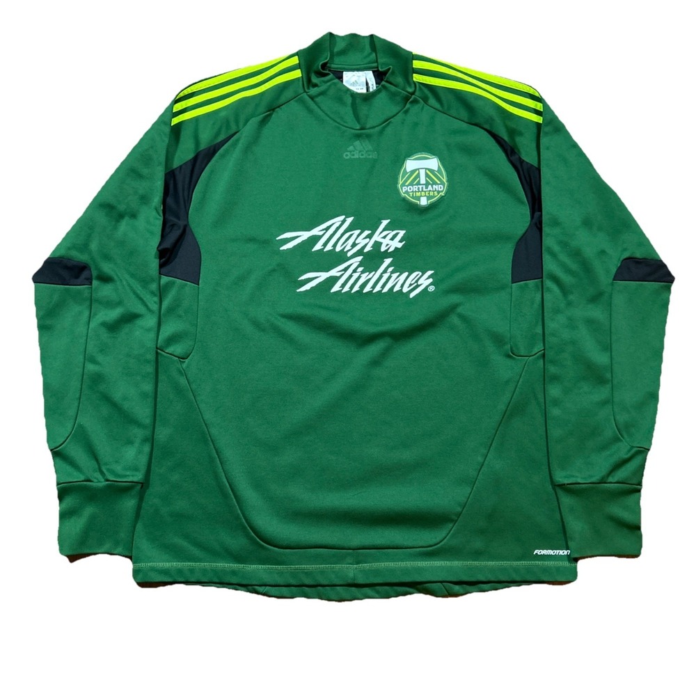 2011 Portland Timbers Adidas Long Sleeve Jersey Alaska Airlines Men's‎ XL FLAW